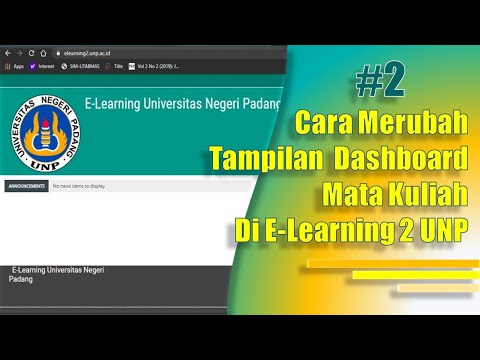 Merubah Tampilan Dashboard Mata Kuliah pada E-Learning 2 UNP