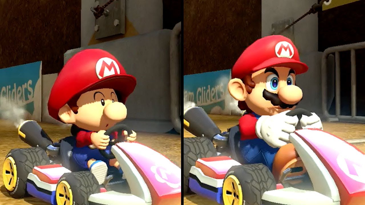 Mario Kart 8 Deluxe - Multiplayer - Leaf Cup 150cc - Baby Mario vs Mario