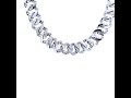 Video: 925 Sterling Silver Cz Fancy Bracelet Chain 14mm-22