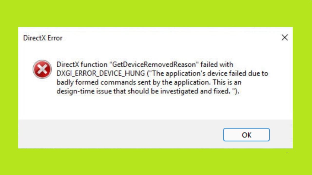 Directx function failed. Ошибка DIRECTX Error. Ошибка DIRECTX function. Ошибка DIRECTX function "GETDEVICEREMOVEDREASON". Ошибка DIRECTX function GETDEVICEREMOVEDREASON failed with dxgi_Error_device_hung.