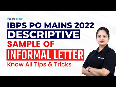 IBPS PO Descriptive 2022 | Sample of Informal Letter | Know All Tips & Tricks | By Harshita Ma'am