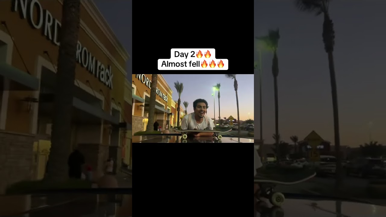 Almost fell off truck after skating