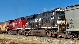 SUPER RARE! NS ES44AC on CP Potash train rumbling through Cranbrook BC