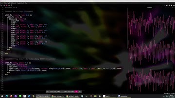 Practice session with Sonic pi and Hydra with saw strings