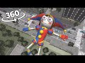 360° VR Giant Pomni Appear the City!