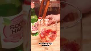 Strawberry soju cocktail