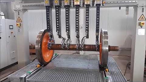 Solid Axle Ultrasonic testing plant / Ultraschall - Vollwellenprüfstand