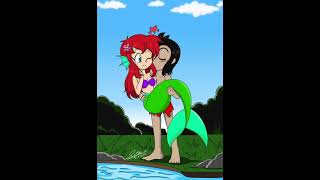 Mowgli Kisses Ariel on her Cheek