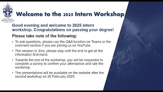 2025 Intern/Tutor Workshop 6 Feb