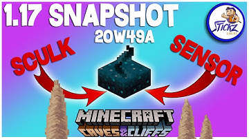 Minecraft 1.17 Snapshot - SCULK SENSOR, DRIPSTONE CAVES - Caves and Cliffs Update (20w49a)