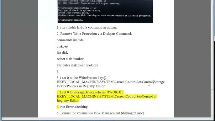 Windows Cannot Run Disk Check Write Protected
