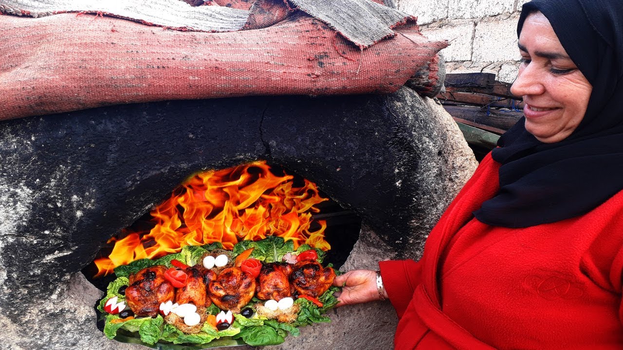 كوكلي مشوي في فران البادية بطريقة لالة حبيبة