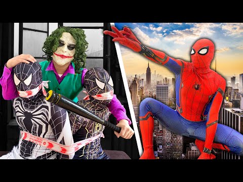 TEAM SPIDER-MAN vs BAD GUY TEAM | VENOM And WHITE HERO Are NOT GOOD , SAVE THEM ! ( Live Action )