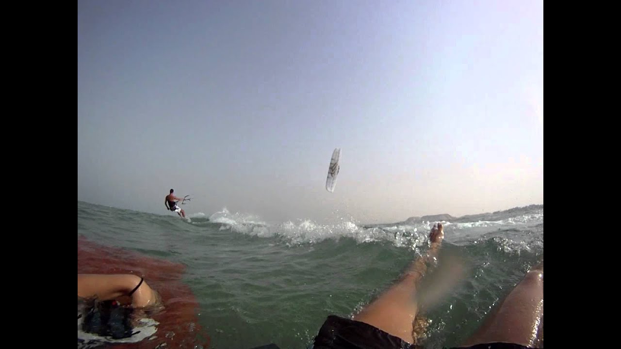 Kitesurfing at al Wakra Beach, Qatar