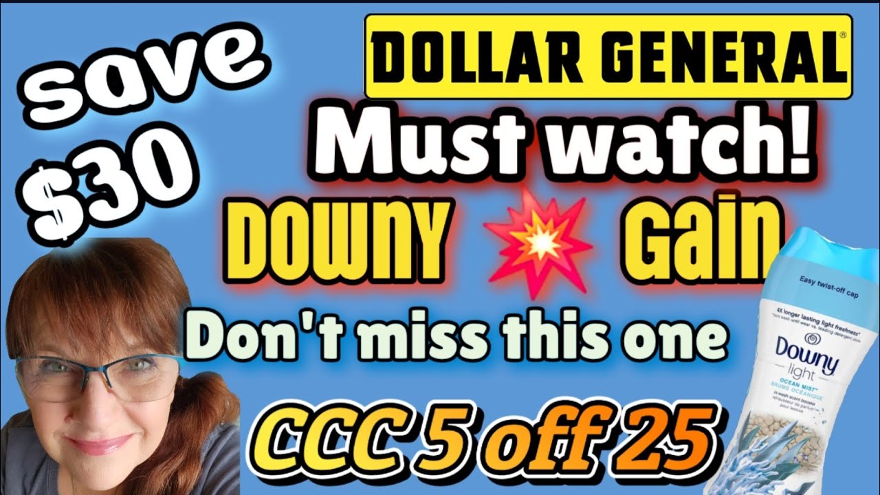 dollar-general-couponing-downy-and-gain-5-off-25-scenarios-youtube