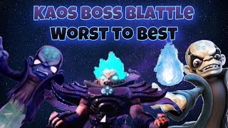 Ranking all kaos Boss Battles from Worst to Best