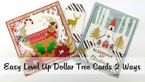 Easy to Make Level Up Dollar Tree Cards 2 Ways Polly
