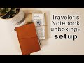 Traveler's notebook unboxing＆setup 持ち歩く可愛いメモ