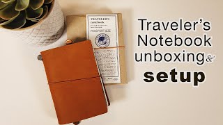 Traveler's notebook unboxing＆setup 持ち歩く可愛いメモ