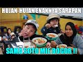 NYARI SARAPAN SAMBIL HUJAN-HUJANAN PAKE MOTOR PCX MAMAH KU !! SERU BANGET !!