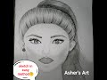 Sketch of beautiful face || sketch in easy method🤔