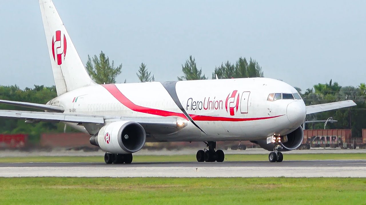 (4K) Close-up Heavy Planes take-off from Miami intl. airport - Great Plane spotting day!