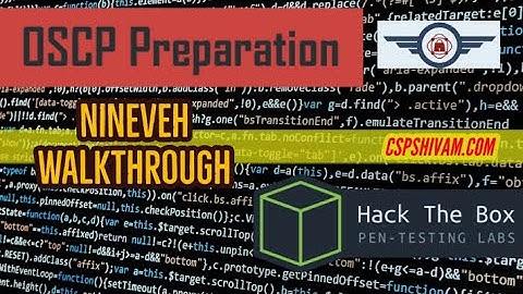 HTB Nineveh walkthrough - OSCP Preparation