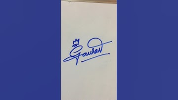 Signature for Gaurav | G letter signature style #shorts #signature #calligraphy