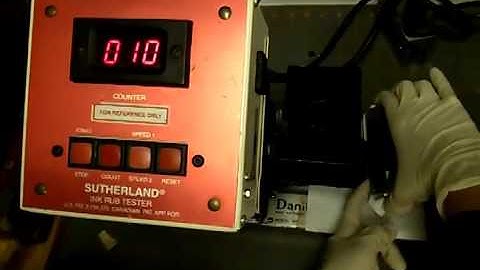 Sutherland Ink Rub Tester video