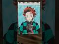 tanjiro from demon Slayer #artist #anime #alltypeofdrawings #demonslayer #shortvideo
