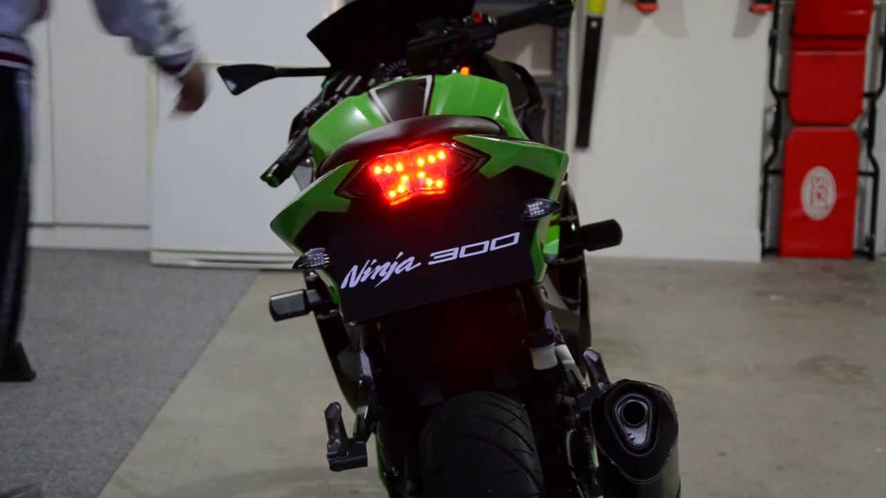  Ninja  300  LED Integrated Tail Light Fender Eliminator 