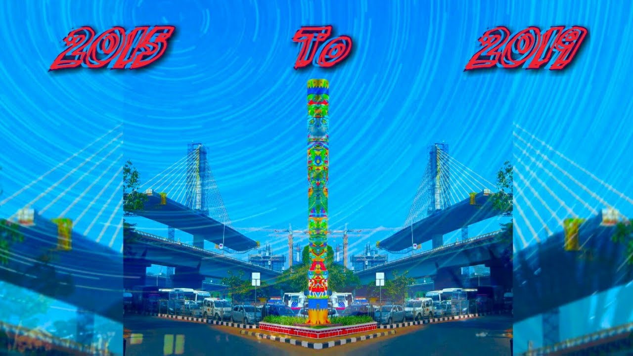 Mandovi Construction Time Lapse (Atal Setu the 3rd Bridge over River)