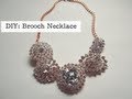 GLITTER 'N GLUE: DIY Brooch Statement Necklace