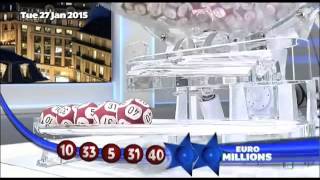 The National Lottery Euromillions Draw Results From Tuesday 27Th January 2015