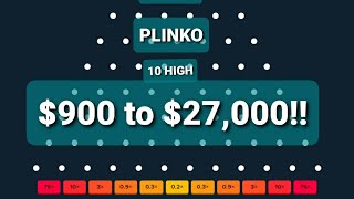 Bitcoinerz - $900 to $27,000 - Plinko - Stake screenshot 3