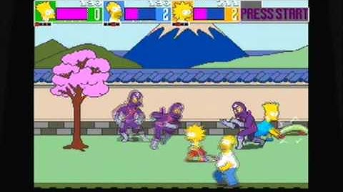 The Simpsons Arcade Game Walk/Playthrough Part 3: Battling Seizure Robots