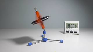 Toy Gyroscope Rising Experiment: No Weight Added (SEE DESCRIPTION)