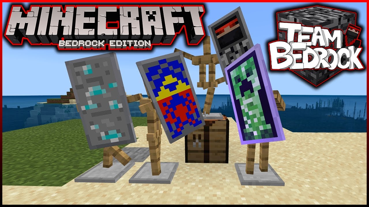 How To Put A Banner On A Shield In Minecraft Bedrock 2021 " New Ideas