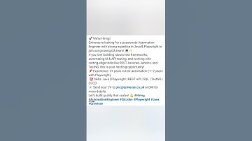 Open positions #oct10 #automation #manualtesting #playwright #tosca #m&mtakes