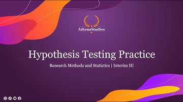 Hypothesis Testing Practice | Research Methods and Statistics III | UvA PSY
