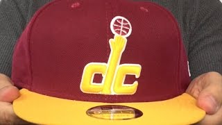 Wizards '2T OPPOSITE-TEAM' SNAPBACK Burgundy-Gold Hat by New Era