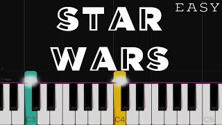 Star Wars - Main Theme | EASY PIano Tutorial