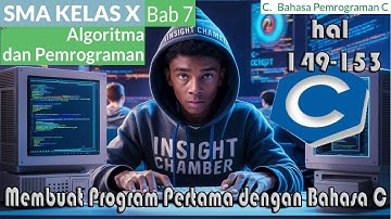 bahasa C informatika kelas 10 bab 7  algoritma dan pemrograman kurikulum merdeka hal 147 153