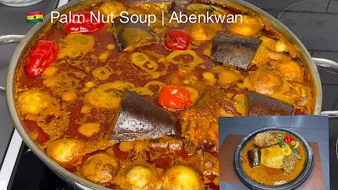 Easy 🇬🇭 Palm Nut Soup | Recipe | Step by Step | ABENKWAN | Lovystouch