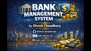 BANK MANAGEMENT SYSTEM | CS50 PYTHON | FINAL PROJECT | HARVARD UNIVERSITY
