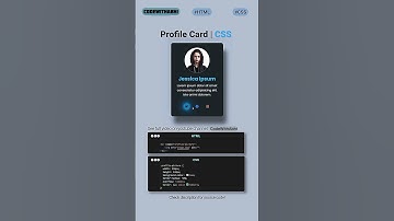 Create Profile Card using CSS #css #shortvideo #coding #shorts #trending #webdesign #webdevelopment