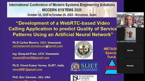 Recorded IARIA International Conference MODERN SYSTEMS 2025  (Barcelona, Spain).