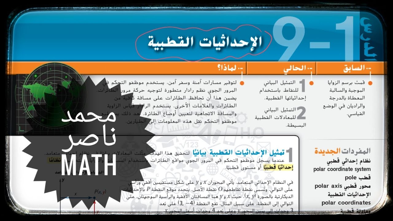 الإحداثيات القطبية Polar Coordinates الرياضيات الثانوية
