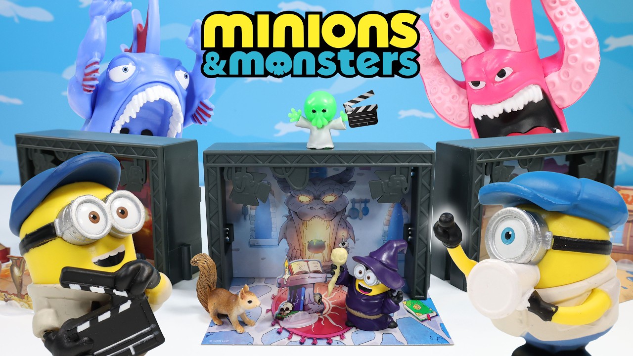 Minions & Monsters Mini Figures Toys Build-a-Movie Studio Sets Full Collection