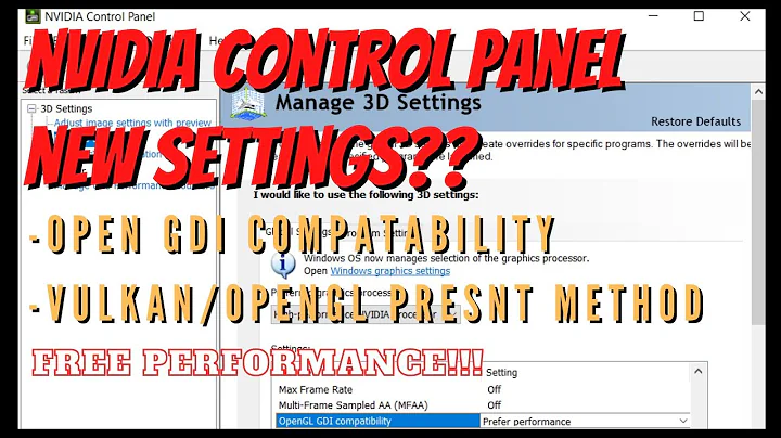 새로운 Nvidia 컨트롤 패널 설정으로 무료 성능 향상 가능